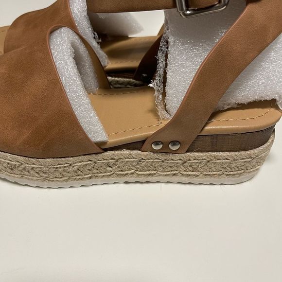 𝅺Espadrille Strap Open Toe Sandals NIB - Picture 5 of 9